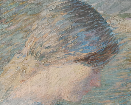 Robert Aerens, Lisbeth Verwest in de Knokse duinen (detail)