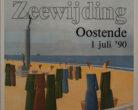 Bénédiction de la mer à Ostende 1990, encadrée (avec verre anti-reflets) / prix: €