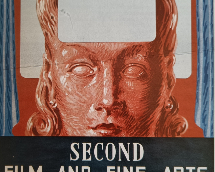 affiche de René Magrite pour le deuxième Festival mondial du film à Knokke, en 1949
