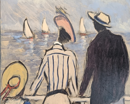 Henry Saint-Clair - scène de plage normande / dimensions: 60x30 / catégorie de prix: €€€