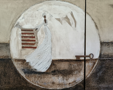 Julie / totale afmetingen tweeluik: 100x150 / prijscategorie: €€€